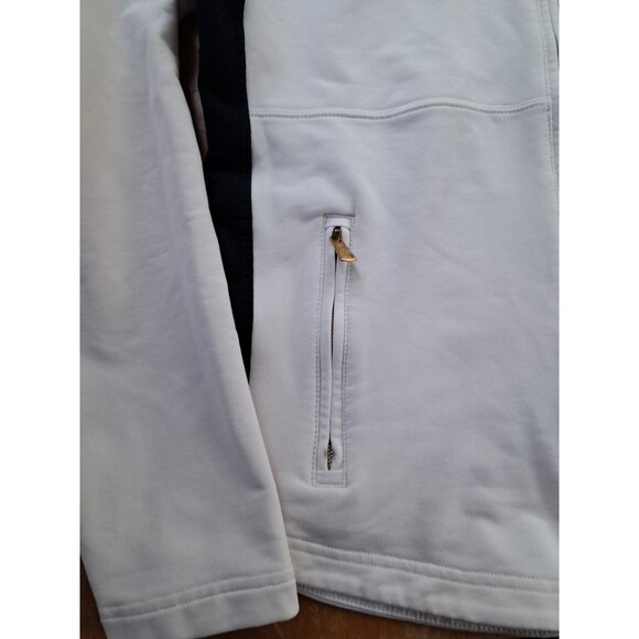 Ralph Lauren Womens Zip Up Performance Sweater White Black Logo Sporty Medium - Picture 5 of 9